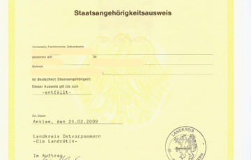 Staatsangehoerigkeitsausweis