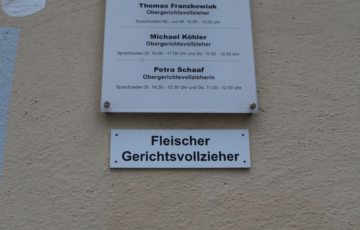 Gerichtsvollzieher - Türschild