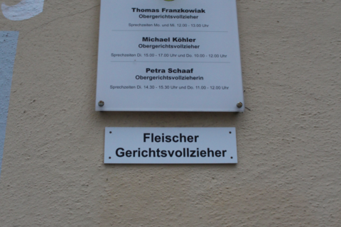 Gerichtsvollzieher - Türschild