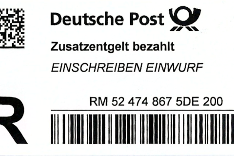 Einschreibzettel
