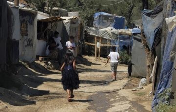 Flüchtlingslager Moria auf der Insel Lesbos, Griechenland
