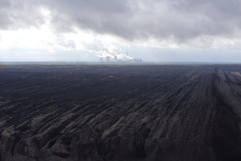 Braunkohletagebau Nochten mit Kraftwerk Boxberg