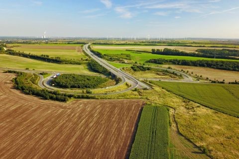 A 143 Auffahrt von der B 80 (vorläufiges Ende)