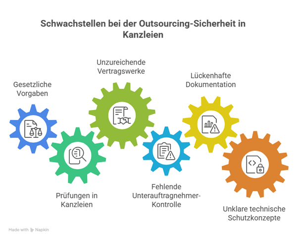 Schwachstellen der Outsourcing-Sicherheit in Kanzleien
