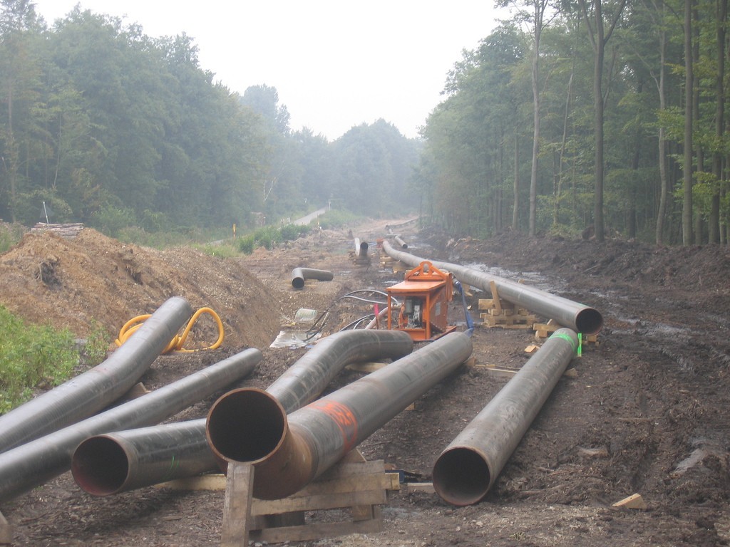 Bau der CO-Pipeline bei Duisburg