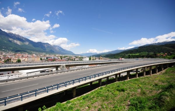 Beginn der Brennerautobahn in Innsbruck