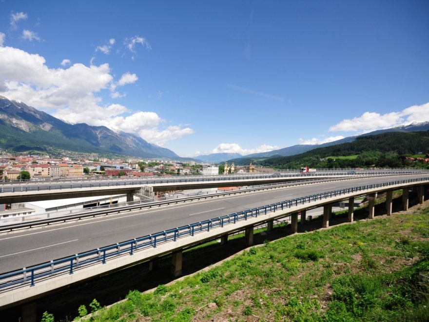 Beginn der Brennerautobahn in Innsbruck
