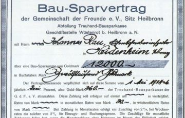 Historischer Bausparvertrag