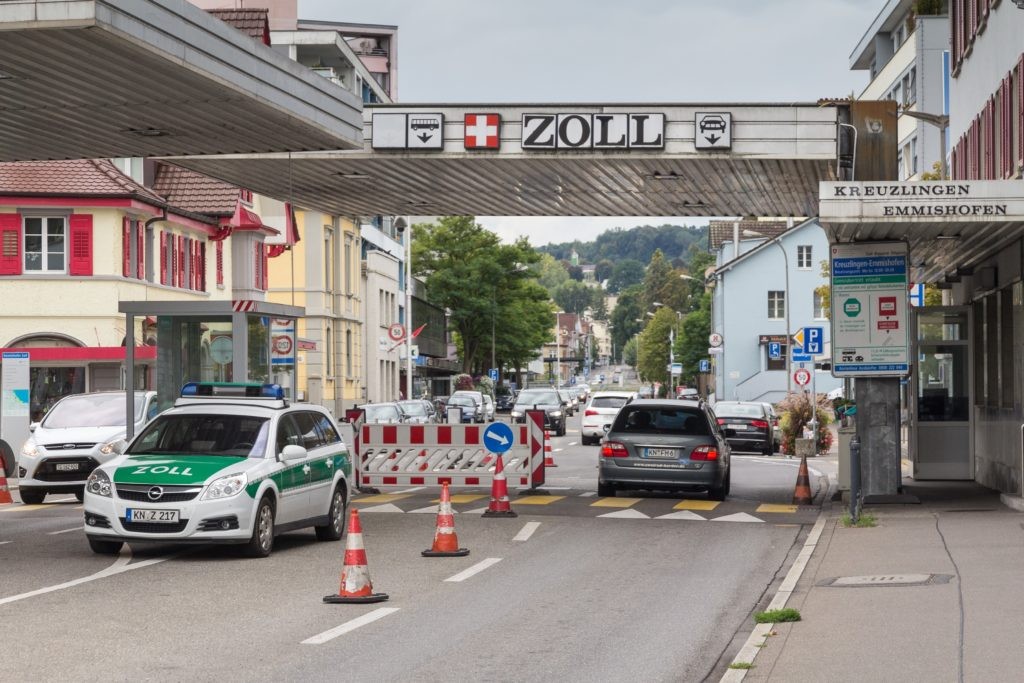 Deutsch/Schweizer Zollstation in Kreuzlingen-Emmishofen